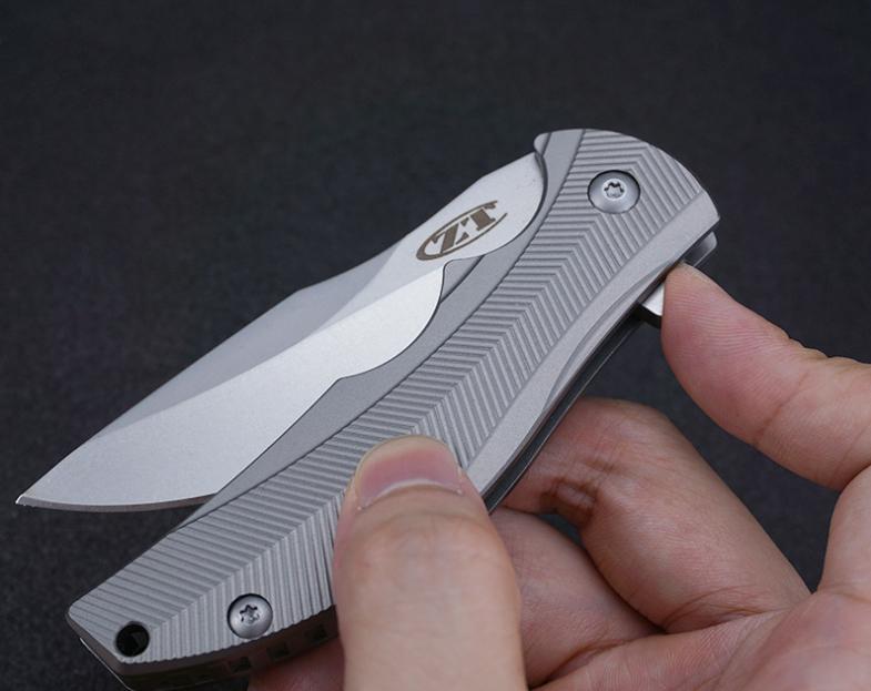 Zero Tolerance  ZT 0606  new D2 Titanium alloy handle ball system no logo folding knife UD19029 